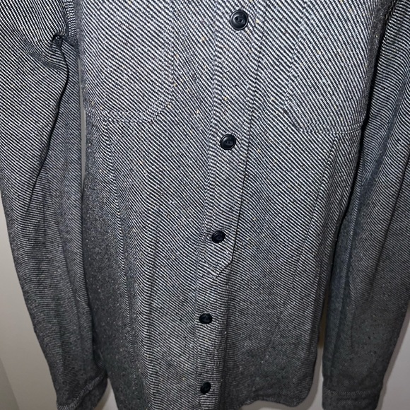 Scotch & Soda Herringbone Button Down Shirt – Black White Tailored Fit - Picture 3 of 10